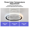 20 Inch Flush Mount RGB Color Dimmable Ceiling Fan Light