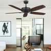 Remote Controlled 52 Inch 3 Blade Ceiling Fan Without Light