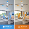 Wood Commercial Rotation Summer Bedroom Ceiling Fan With Light