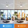 48 Inch Pull Chain Dc Motor Led 3 Blade Ceiling Fan With Led Light