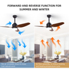 47 Inch Dc Motor Led Bedroom Remote Ceiling Fan With Light