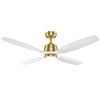  52 Inch Low Noise 4 Solid Wood Blade Ceiling Fan With Light