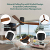 52 Inch Wooden Led Ceiling Fans with Remote Control 