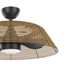 28 Inch Boho Rattan 6 Speeds Ceiling Fan With Light