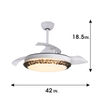 42 Inch New Design Invisible Retractable Ceiling Fan With Light