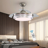 42 Inch Air Cooling AC Smart Retractable Ceiling Fan With Light