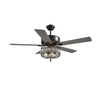 Indoor Dc Motor 52 Inch Decorative Chandelier Crystal Ceiling Fan With Light KBS-52K006