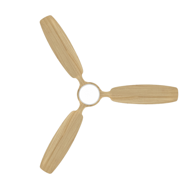  52 Inch App Control Wooden Blades Ceiling Fan With Lights