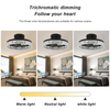 20 Inch Smart Wood Bedroom Flush Mount Ceiling Fan Light With Remote