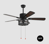 52 Inch Cage Remote Control Decorative Ceiling Fan With Light