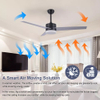 52 Inch Dc Motor ABS Blades Ceiling Fans with Light