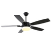 52 Inch Modern Antique Style Plywood Remote Control Ceiling Fan With LED Light