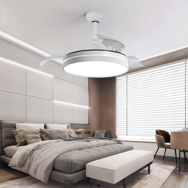 42 Inch Western Style Matte White Invisible Celling Fan