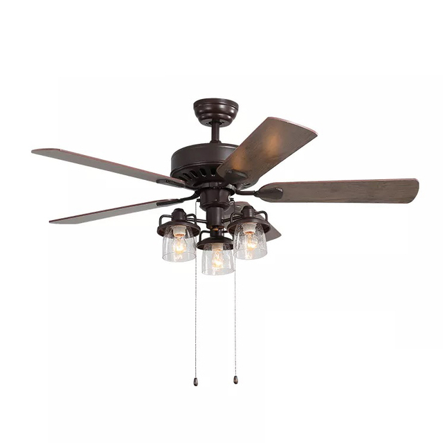 52 Inch Modern Decorative Indoor Farmhouse Ceiling Fan With Remote