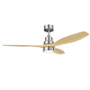 52 Inch Remote Control 3 Blades Ceiling Fan With Led Light