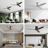 52 Inch Fashionable Solid Wood Led Ceiling Fan Without Light