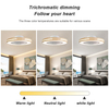 20 Inch Smart APP Control Modern Flush Mount Bedroom Ceiling Fan Light Fixtures