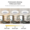 20 Inch APP Control Modern Bedroom Flush Mount Bladeless Ceiling Fan With Light