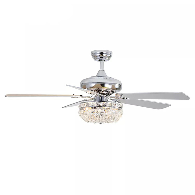 52 Inch 65W Decorative Indoor Crystal Ceiling Fan With Light