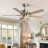 52 Inch Indoor 5 Blades Led Ceiling Fans With Remote Control