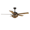 52 Inch Low Profile Wood Fan Ceiling Fan With Light 