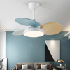 42 Inch Macaron Colors Ceiling Indoor Fan Decorative Smart Remote Control Plywood Blades Led Light Ceiling Fan