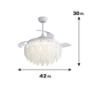 42 Inch Smart Retractable Led Ceiling Fan With Light