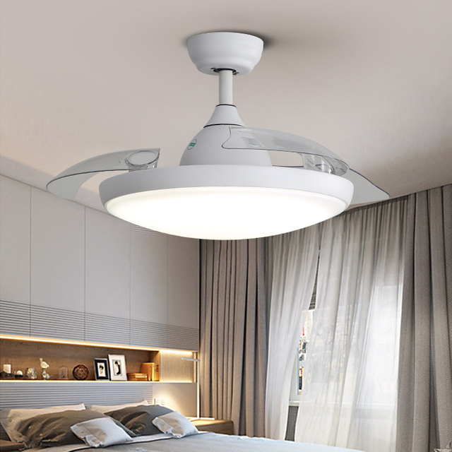 42 Inch Simple Styles ABS Blades Retractable Ceiling Fan 