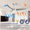 52 Inch Indoor Remote Control Smart Modern LED Ceiling Fan KBS-52K003