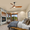 52 Inch Smart Remote Control Solid Wood Ceiling Fan With Light KBS-52K012