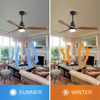 Indoor 52 Inch Indoor Mute Solid Wood Led Ceiling Fan With Light KBS-5247