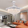 Indoor Decorative Invisible Chandelier Crystal Retractable Ceiling Fan KBS-Y4201