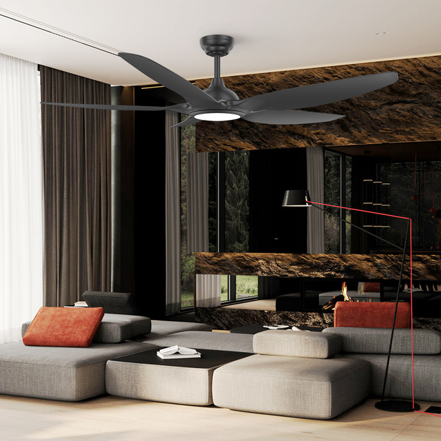 Indoor 60 Inch Modern Smart Big Ceiling Fan With Led Light KBS-60K003