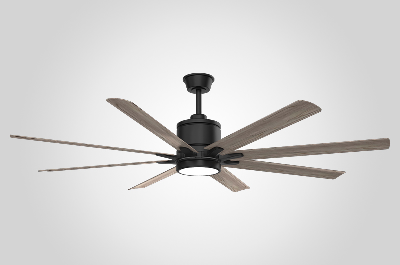 black blade ceiling fan