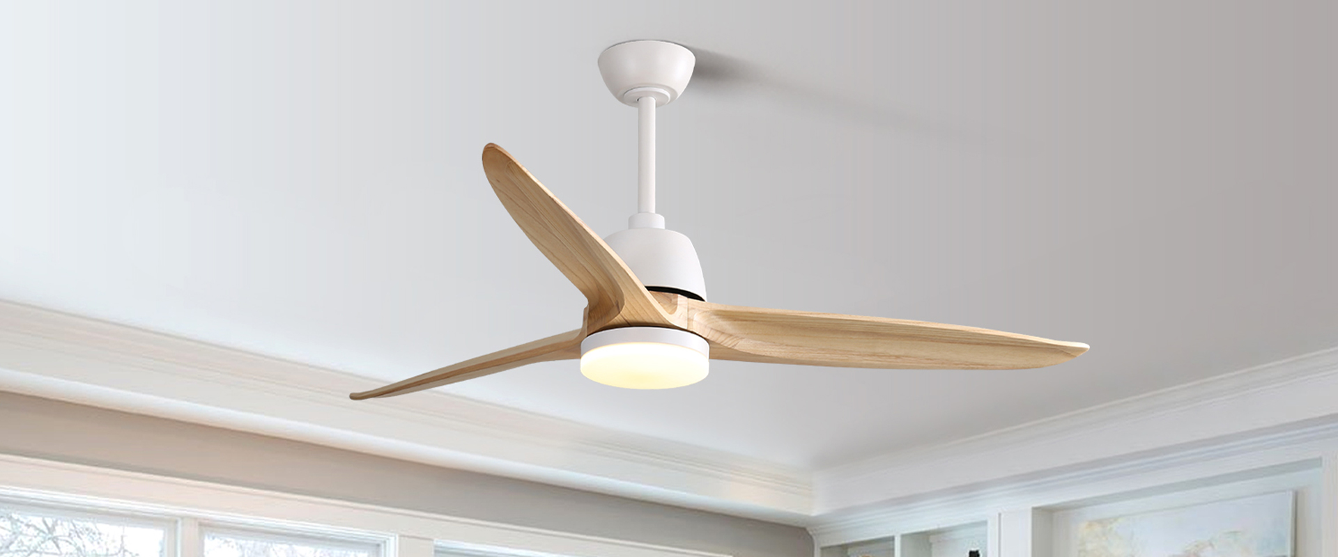 wooden ceiling fan