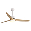 Simple Indoor 56 Inch Solid Wood Ceiling Fan With Light KBS-56K001