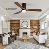 Low Profile Indoor Decorative 52 Inch Solid Wood Ceiling Fan KBS-52144