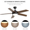 52 Inch Living Room Modern Led Smart Ceiling Fan With Light KBS-52223