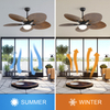 52 Inch Indoor Outdoor Modern Rattan Decorative Ceiling Fan With Light KBS-5228D