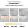 Indoor Decorative Invisible Chandelier Crystal Retractable Ceiling Fan KBS-Y4201