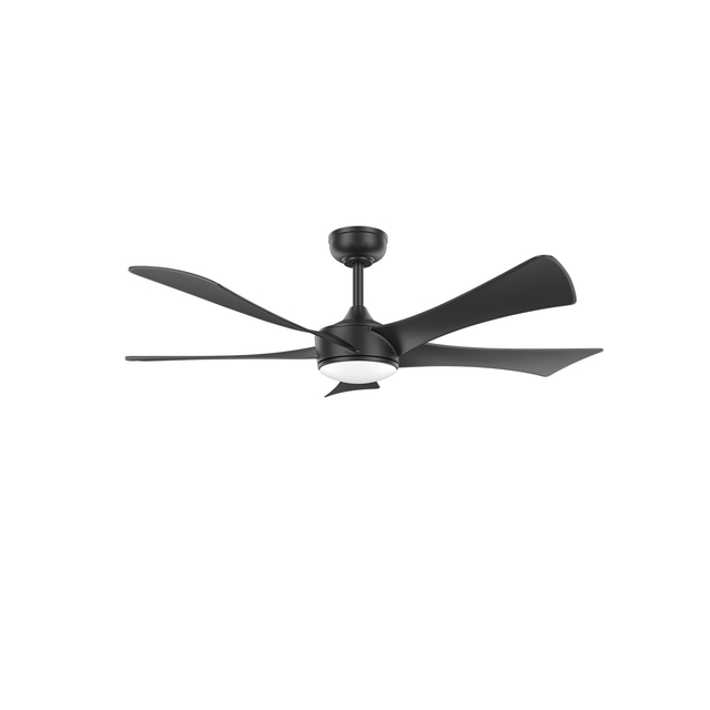 52 Inch 5 Blade Large Black Industrial Ventilation Ceiling Fan Modern Smart Ceiling Fan Light