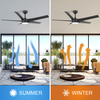 Energy-Saving White Blades Morden Bldc Household Ventilation Ceiling Fan With Light And Remote Control