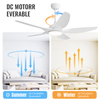 48 Inch 5 Blades Smart Ceiling Fan Energy Saving Indoor Lighting LED Ceiling Fan With Light KBS-48K022