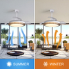 42 Inch Indoor Modern Retractable Led Ceiling Fan With Light Y42132