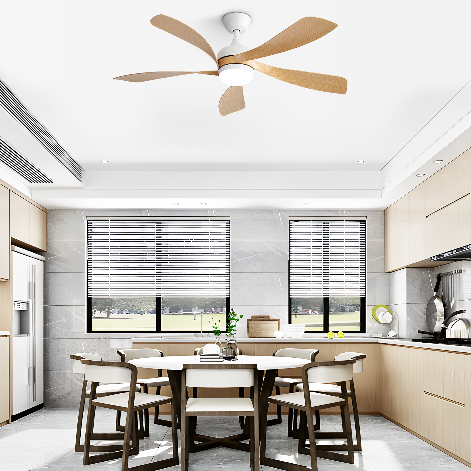 Solid Wood Ceiling Fan