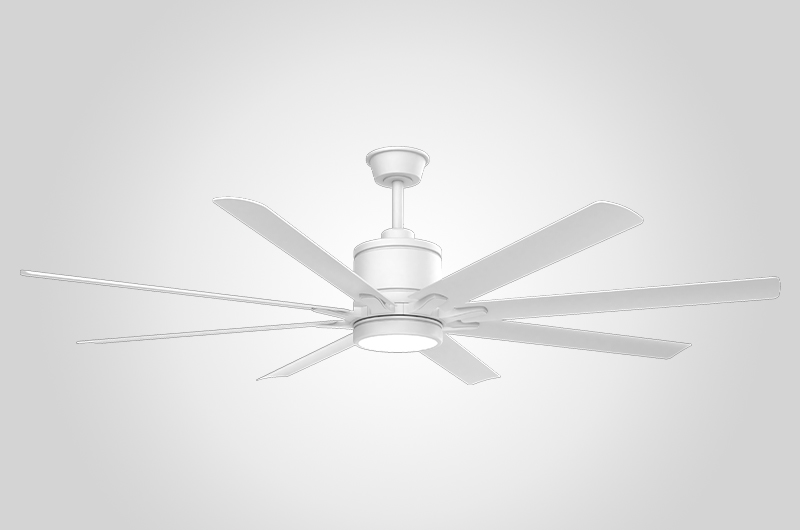 white blade ceiling fan