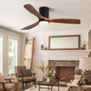 Low Profile Indoor Decorative 52 Inch Solid Wood Ceiling Fan KBS-52144