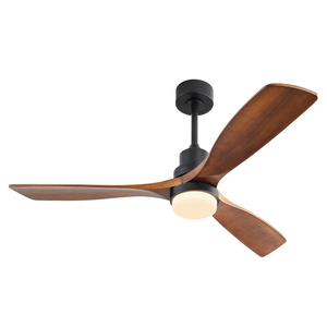 Indoor 52 Inch Indoor Mute Solid Wood Led Ceiling Fan With Light KBS-5247