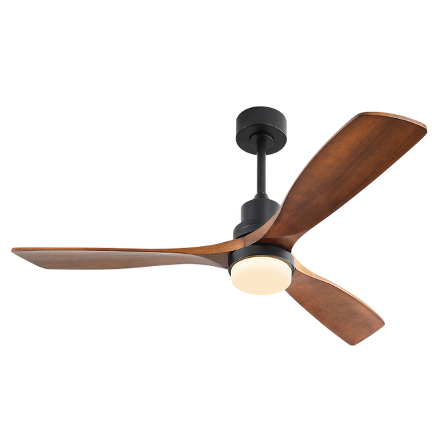 Indoor 52 Inch Indoor Mute Solid Wood Led Ceiling Fan With Light KBS-5247