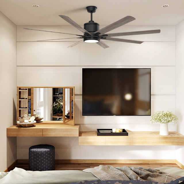 Indoor 66 Inch Smart Big Modern Ceiling Fan With Light KBS-66K001